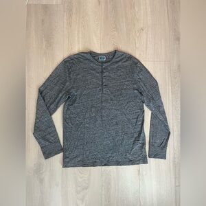 J. Crew Heathered gray Henley! Size XL!